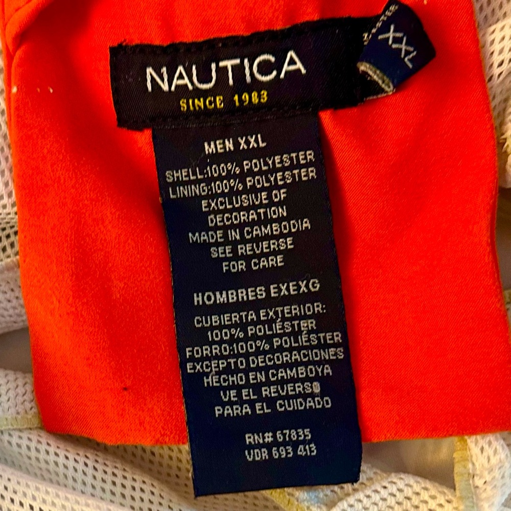 🌟 Nautica Flat Front Hawaiian Tropical Print Sz XXL - Picture 6 of 6